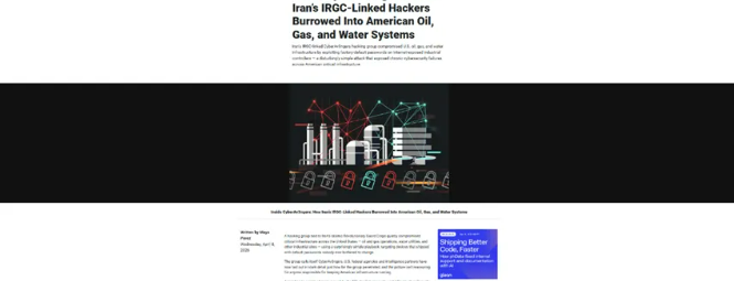 美国政府预警CyberAv3ngers针对关键基础设施的网络攻击